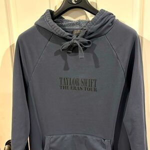 Taylor Swift Eras Tour Concert Gray oversized Hoodie Sweatshirt shirt Sz Small